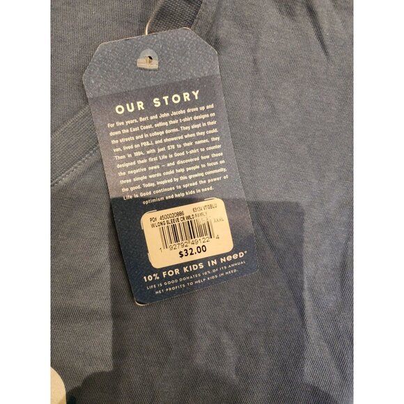 Life Is Good Women's Crusher Tee Wild Print Long Sleeve XXL Blue Cotton - Picture 7 of 12